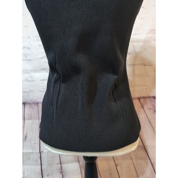 ALEXANDER WANG Black Ribbed Sweater Knit Sleeveless Top Size L Designer Women - Picture 16 of 16